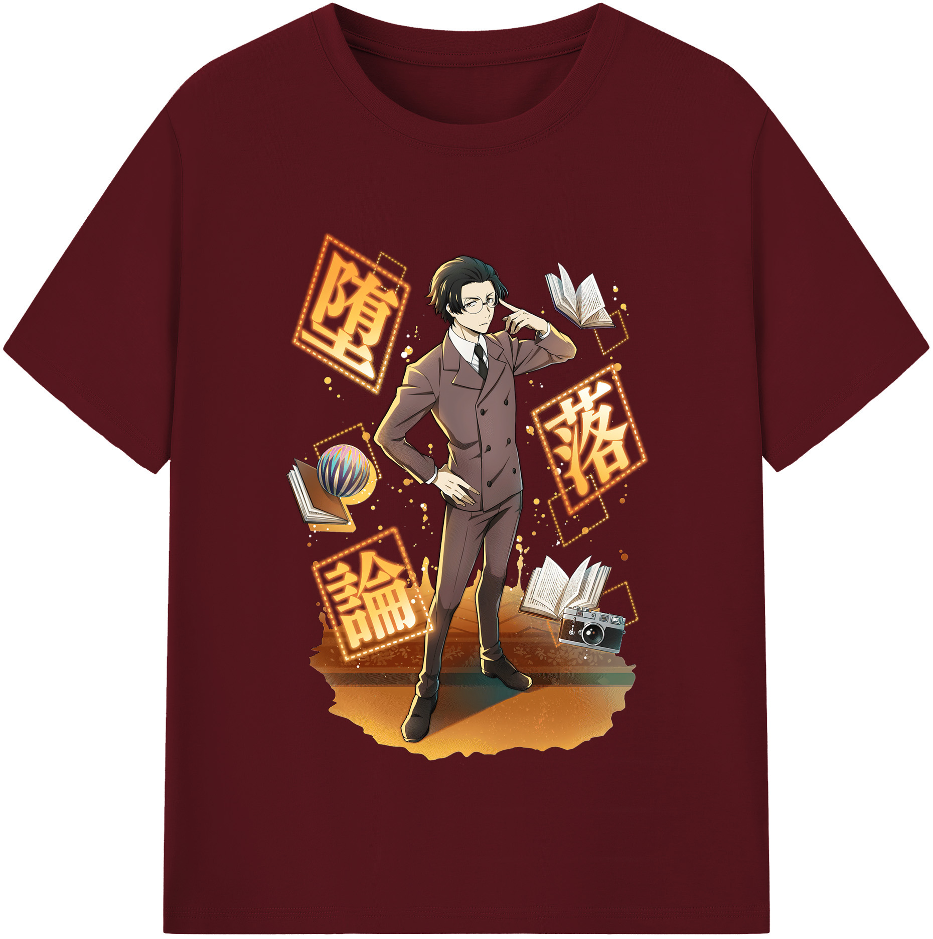 （画像用） 文豪ストレイドッグス Bungo Stray Dogs 綿100％半袖Tシャツ（フロントプリント）